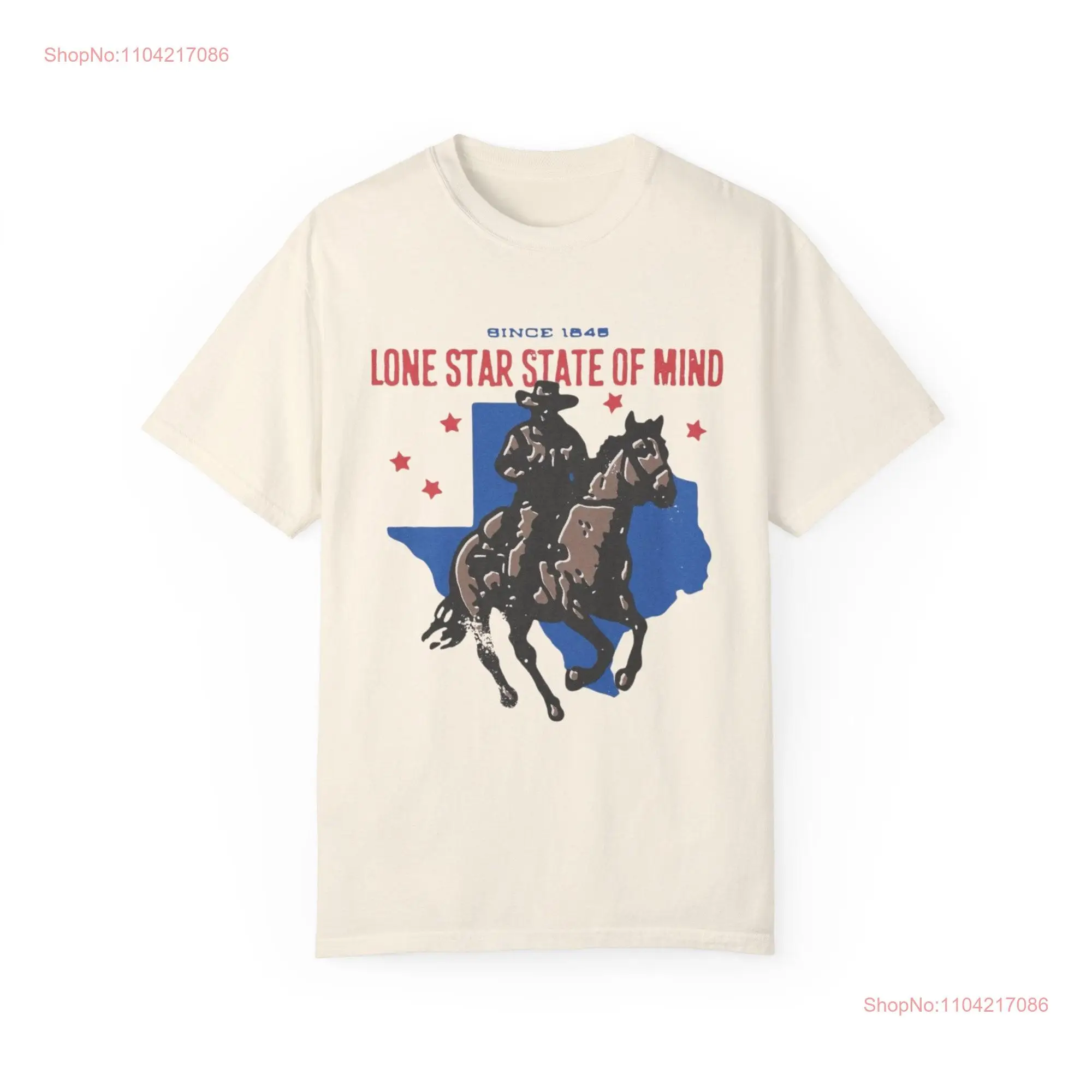 Lone Star State Of Mind T Shirt Texas Wild West Cowboy Western American Long Live Cowboys Desert Dreaming