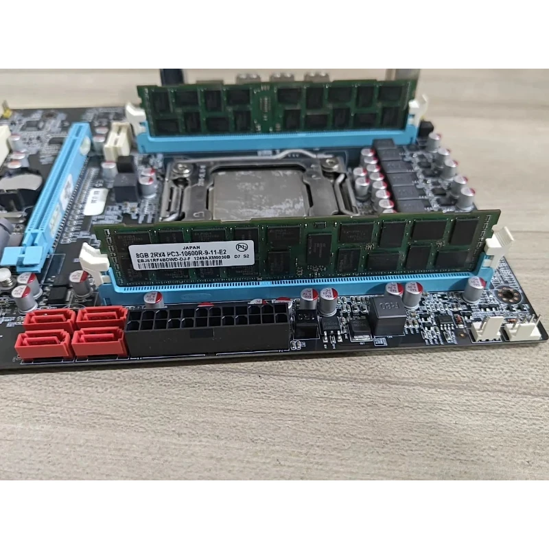 Used X79 Motherboard Bundle E5-2670 CPU 8G×2 16GB Micron RAM Without M.2 Slot Full USB LAN Ports With Original I/O Shield