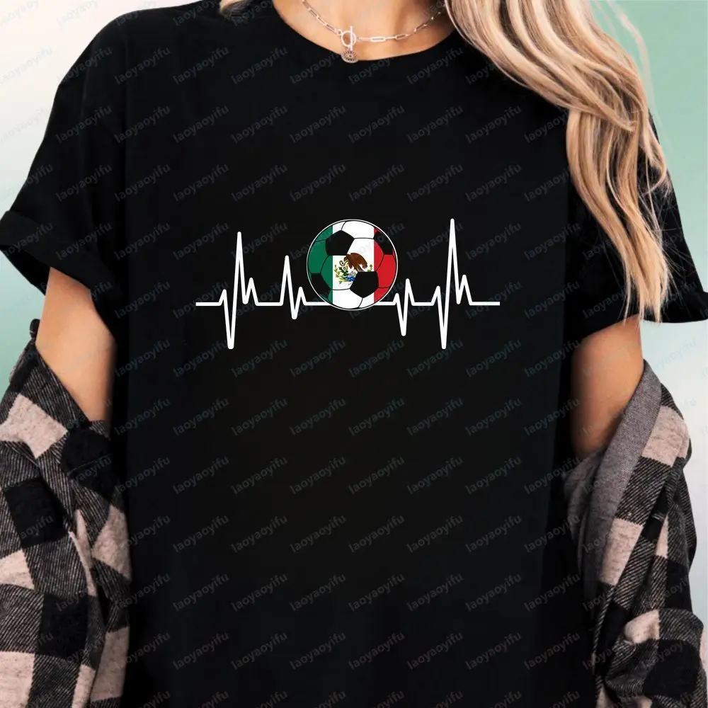 Mexico 2026 Mexico Football - Summer Casual Trendy Multi-Purpose Short-Sleeved Men's and Women's Round-neck T-Shirt