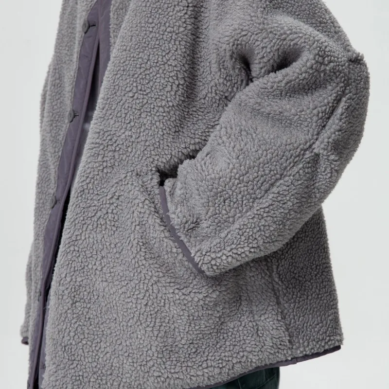 النمط الصيني على الوجهين يمكن ارتداؤها القطن وسادة مبطنة الرجال تقليد صوف الضأن سميكة سترات الشتاء الدافئة مبطن القطن معاطف #6