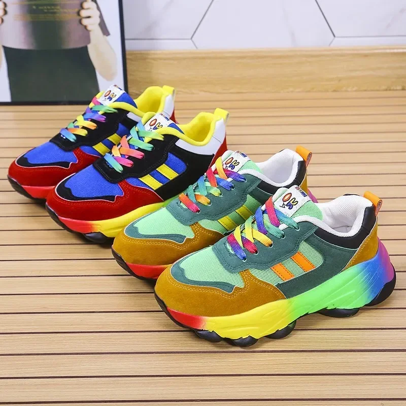 Running Footwear Women Sneakers Spring Autumn Outdoor Sports Shoes Multicolor Leisure Comfortable Frenulum Plus Size 44 Female