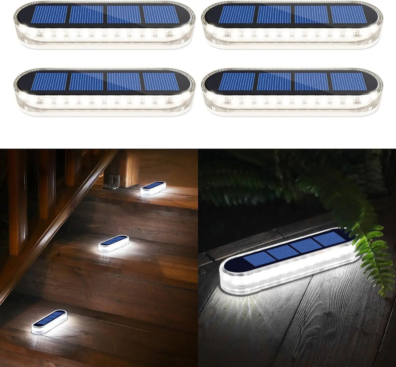 impermeavel solar jardim luzes escadas led luz luzes caminho ao ar livre auto on e off deck luz enterrado por ip68 30 leds 01