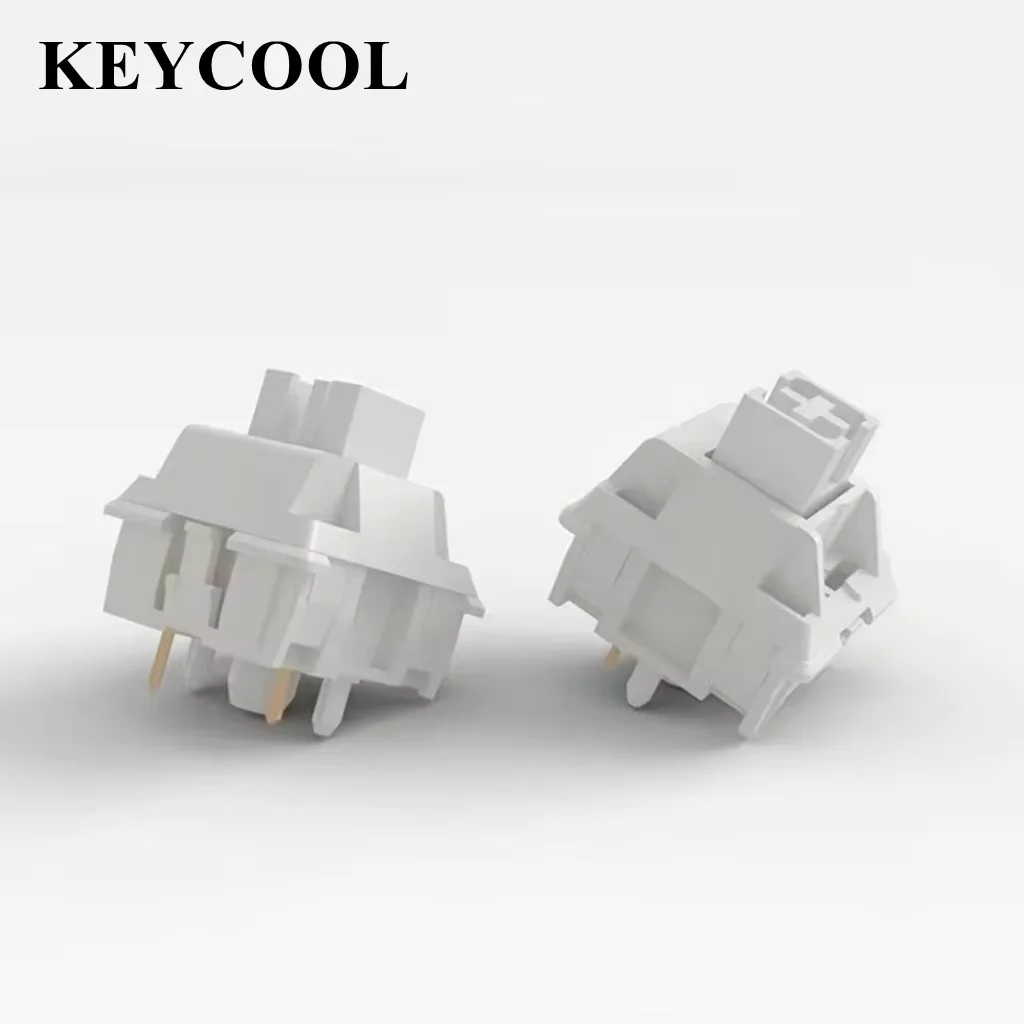 

Снежный переключатель KEYCOOL HiFi 5Pin 38g линейный для механической клавиатуры полностью POM Белые переключатели Заводская смазка настроить геймера