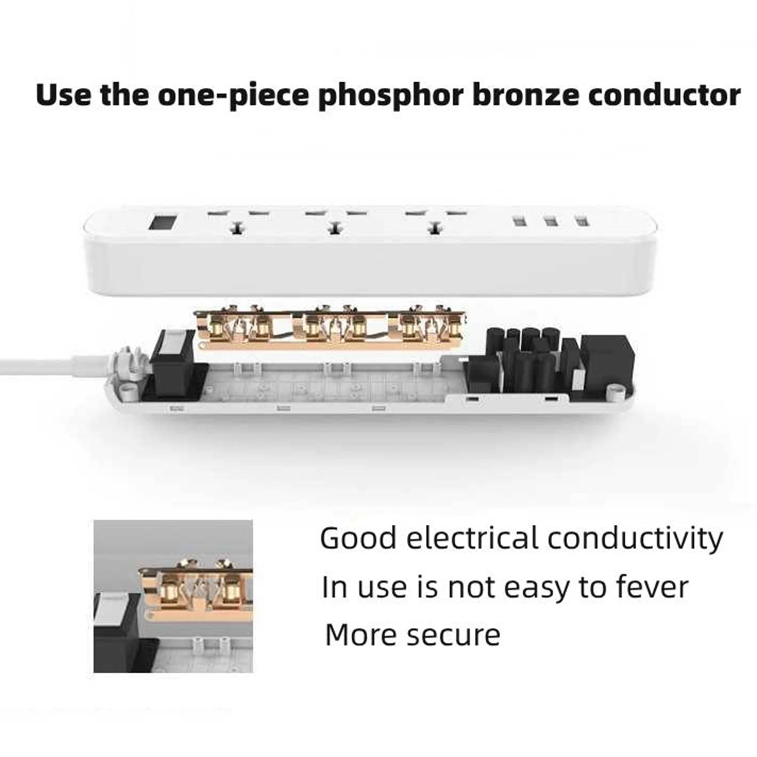 

Адаптер с 3 розетками, универсальный удлинитель для быстрой зарядки с портом 3 USB, удобный, прочный для офиса и дома (вилка европейского стандарта)