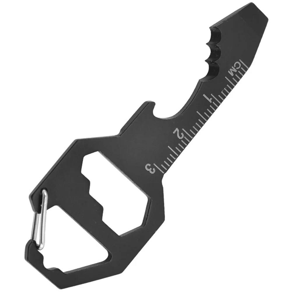 

Bottle Opener Keychain Steel Multifunctional Tool Compact Lightweight Survival Camping Outdoor Activities Gift