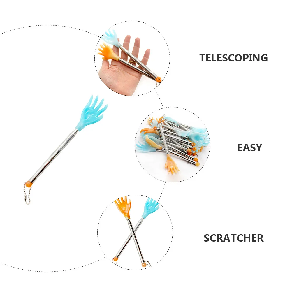 

3 шт., телескопические царапины для спины, регулируемая длинная ручка для снятия зуда, массажеры для головы, ног, выдвижные инструменты для царапин