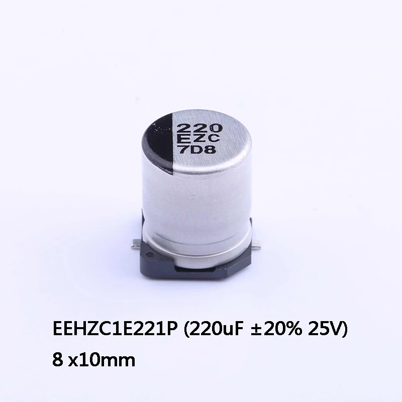 

10-100 шт. EEHZC1E221P 220 мкФ ± 20% 25V EEHZC1E221S 8X10, полимерная фотография, 125 градусов, оптом