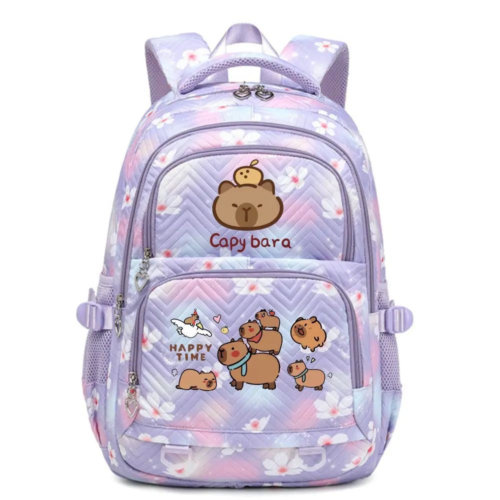 Tas ransel anak-anak Capybara tas Travel tas punggung putri anak perempuan tas sekolah untuk Remaja tas buku Mochila