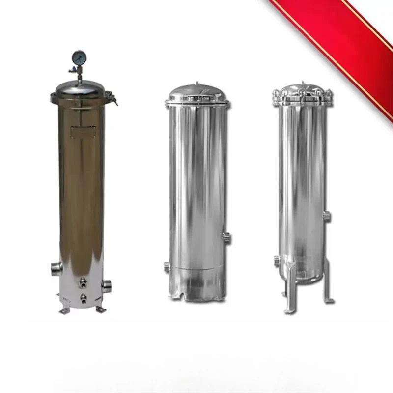 Multi-stainless steel industrial filtration plant with 1 micron cartridge filter