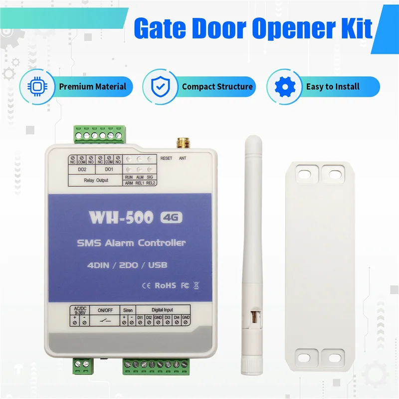 M16K-WH-500-EU GSM 4G Cancello Apriporta Relè Interruttore Telecomando Controller di Allarme Wireless Con Controllo APP