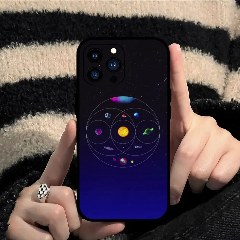 C-Coldplay Music Of The Spheres Phone Case For iPhone Mini 11 12 13 14 15 Pro XS Max X Plus SE XR Black Soft Shell