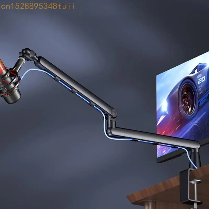 y4qf ميكروفونات قابلة للطي صدمة صدمة الازدهار مع المشبك للمطربين