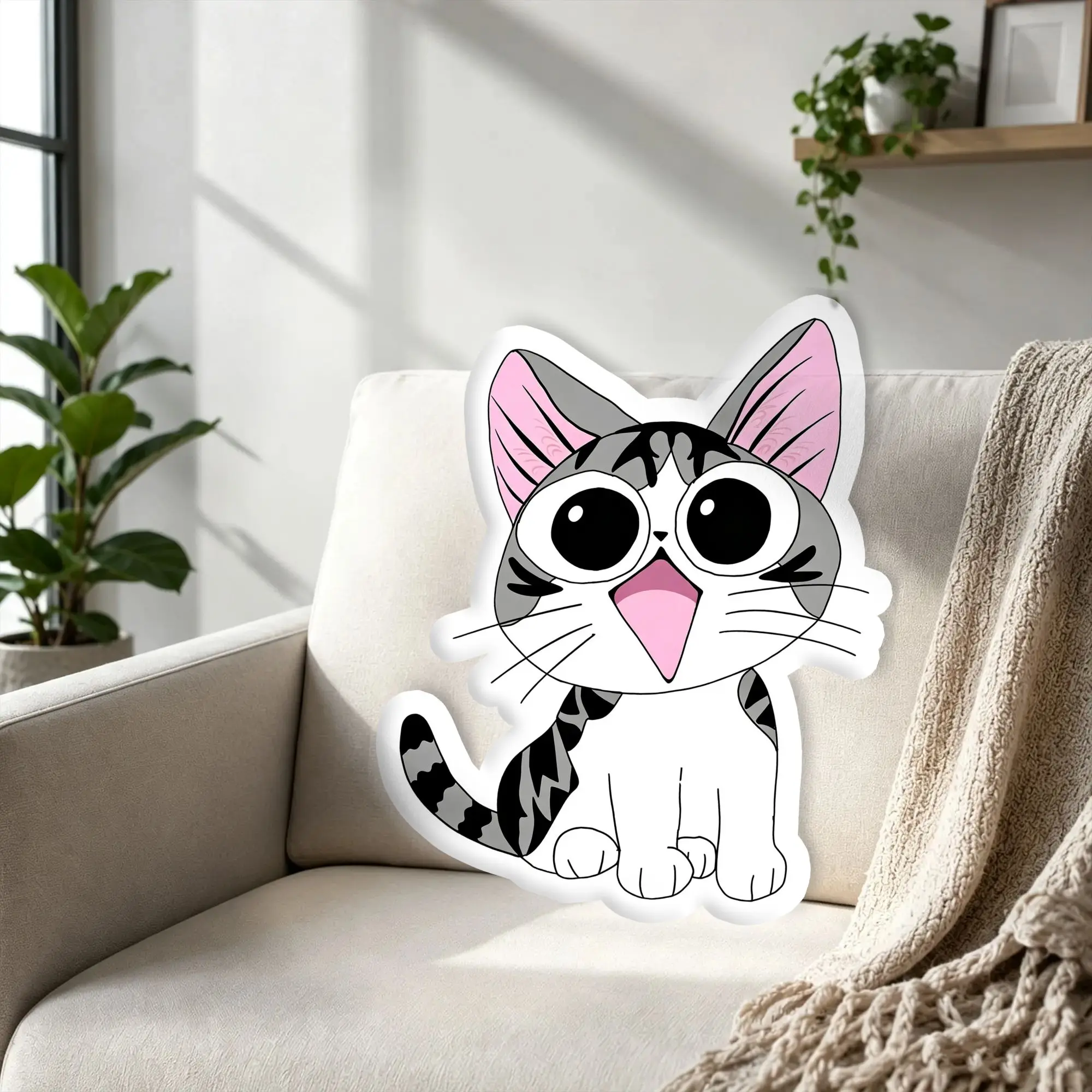 Custom C-Chi's Sweets Homes Pillow Cushion Double Sided Kawaii Cat Cartoon Home Decoration Salon Personalized Plush Pillows Sofa