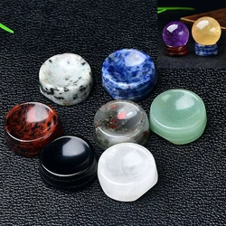 1Pc Crystal Ball Base Natural Stone Agate Crafts Round Ball  Egg Display Stand Desktop Ornaments Home Decorations