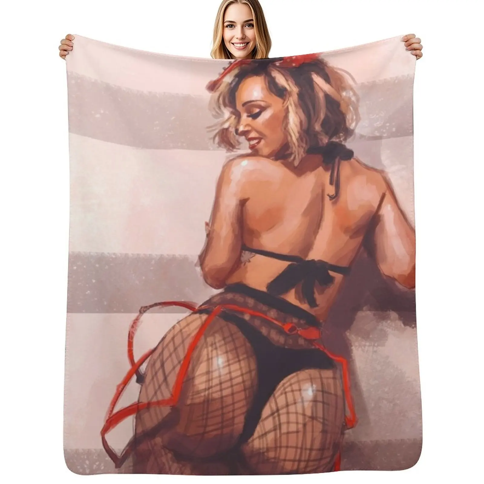 Jada Stevens- Manta decorativa con diseño de Cute or Whatever, manta cálida para decoración de la sala de estar
