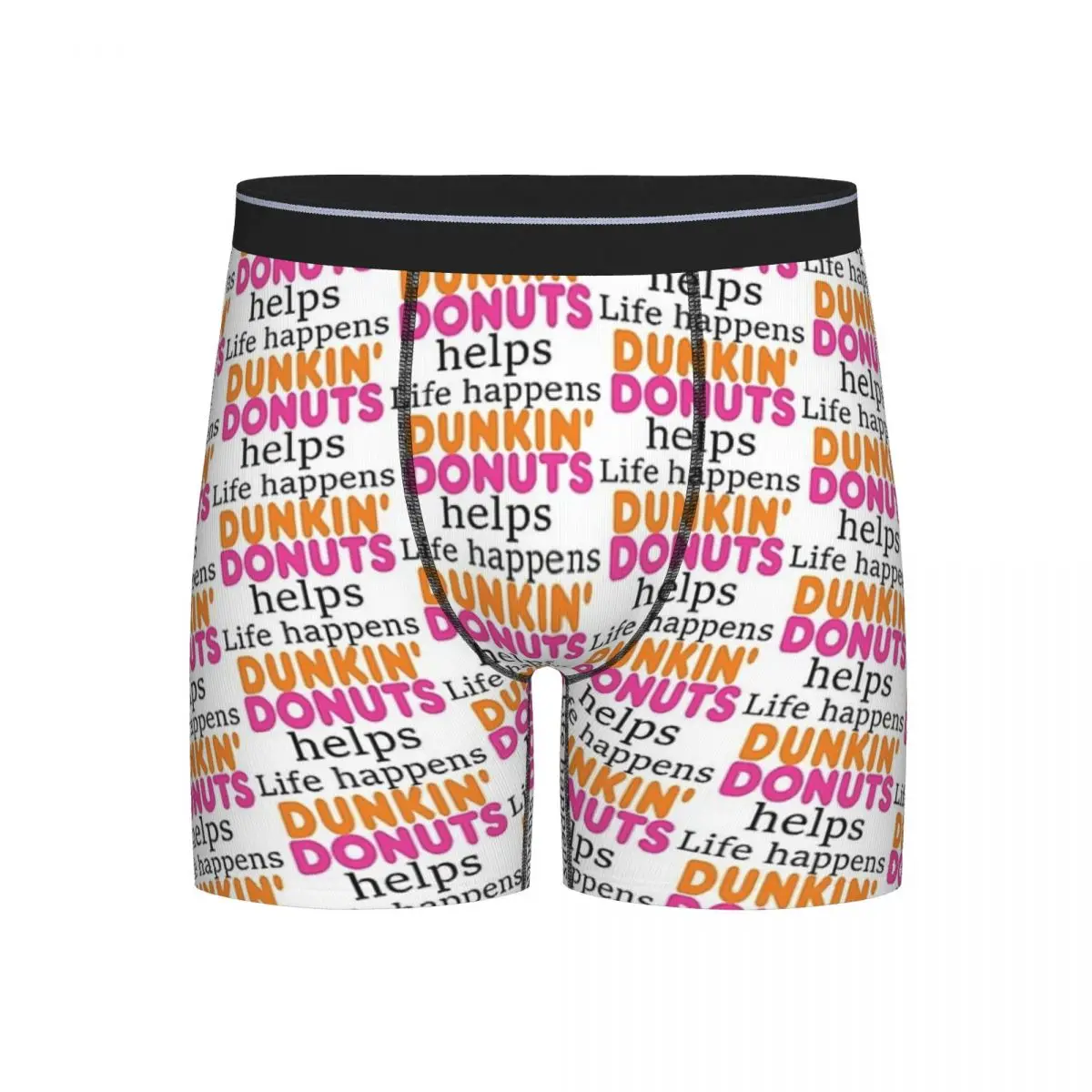 

Long Boxer Underpants Shorts Life Happens... Dunkin Donuts Helps Panties Male Ventilate Underwear for Homme Man Boyfriend Gift