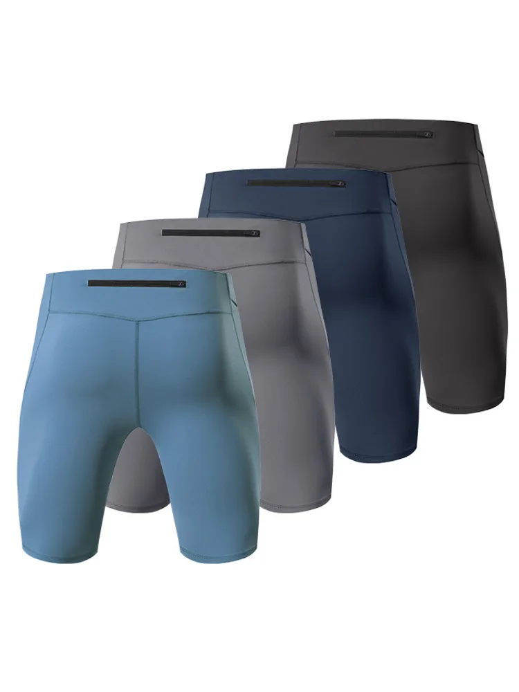 Men's Sports Fitness Pants Running Training Cycling Five-point Pants Tight Shorts Breathable Quick-drying Elastic Compression