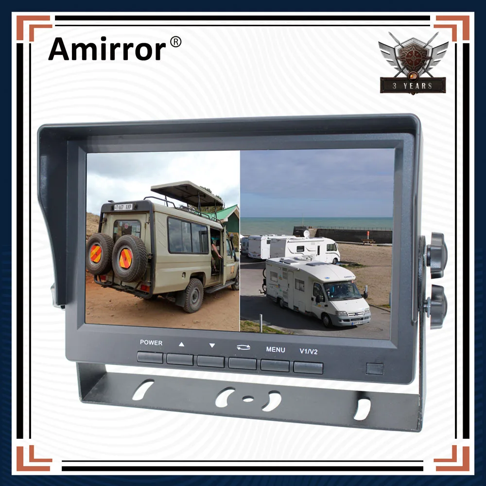 

AMIRROR 7 Inch DVR Monitor Screen Rear View Camera FHD Digital 2 Way Video Record Rearview Image 9V-36V TFT LCD Parking System