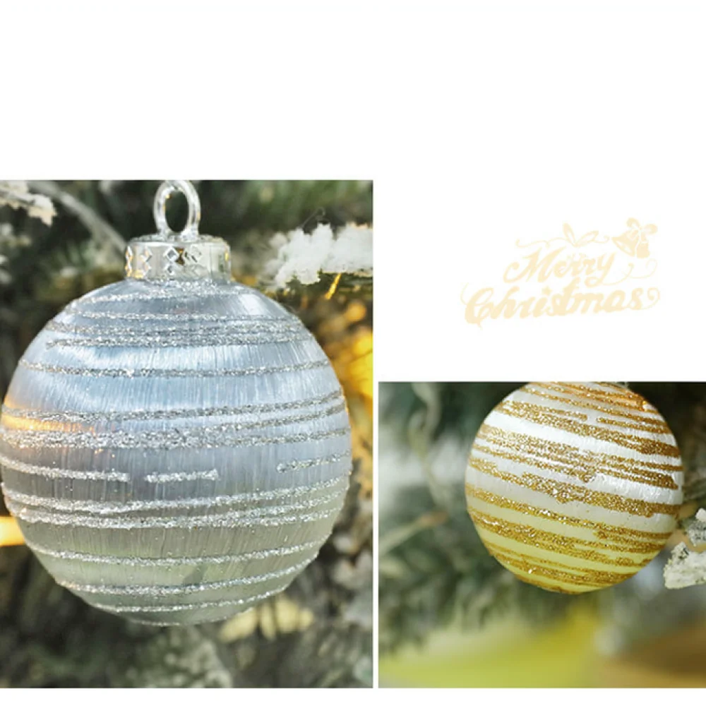 Decorative Christmas Thread Balls Holiday Tree Ornaments Hanging Pendant Home Party Festive Supplies Elegant Bauble Decor