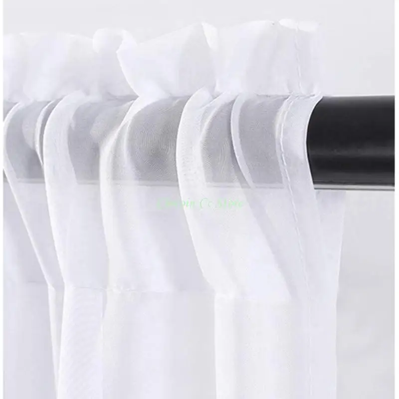 X90F Sheer Curtains Tiers, Light Filtering Small Curtains Short Bathroom Living Room
