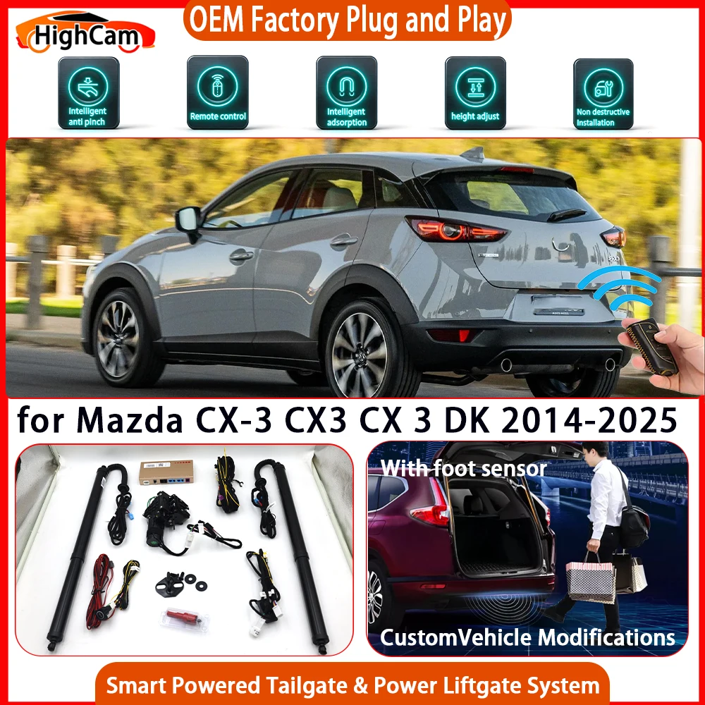 HighCam for Mazda CX-3 CX3 CX 3 DK 2014-2025 JHJHCAR System OEM Smart Powered Tailgate Power Liftgate Tailgate Power Lift Gate