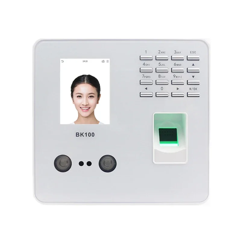 008 001 ZK BK100 TCP/IP USB Biometric ลายนิ้วมือ Face Facial Recognition พนักงานเครื่องบันทึกเวลานาฬิกา D