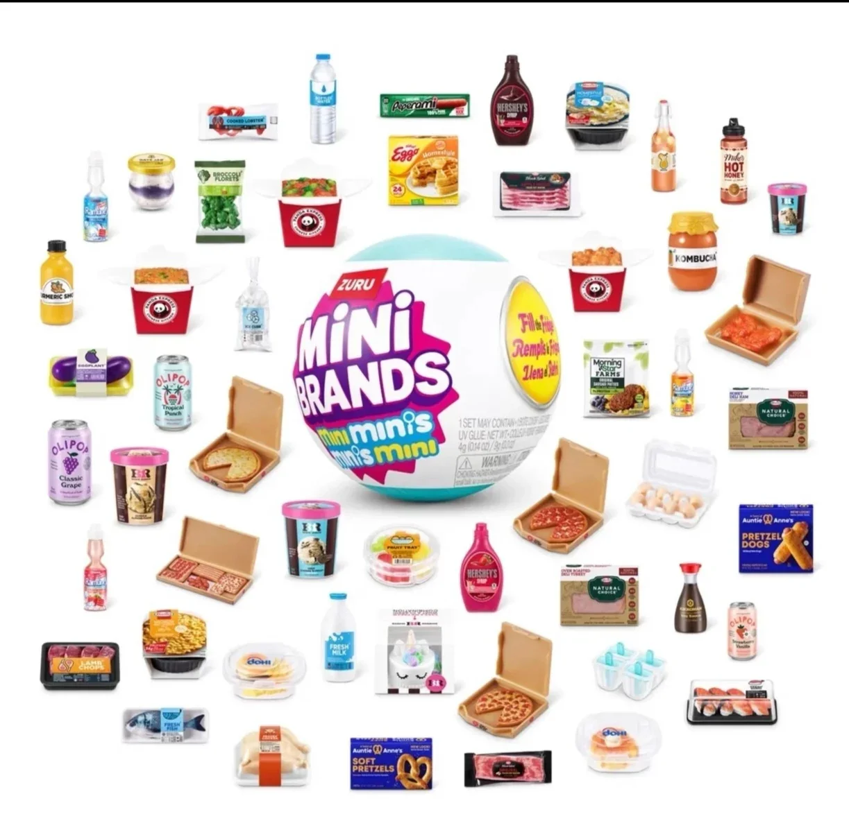 5x مفاجأة الكرة الماركات الصغيرة سلسلة صغيرة صغيرة غامضة كبسولة صندوق أعمى مصغرة حقيقية تحصيل اللعب الهدايا