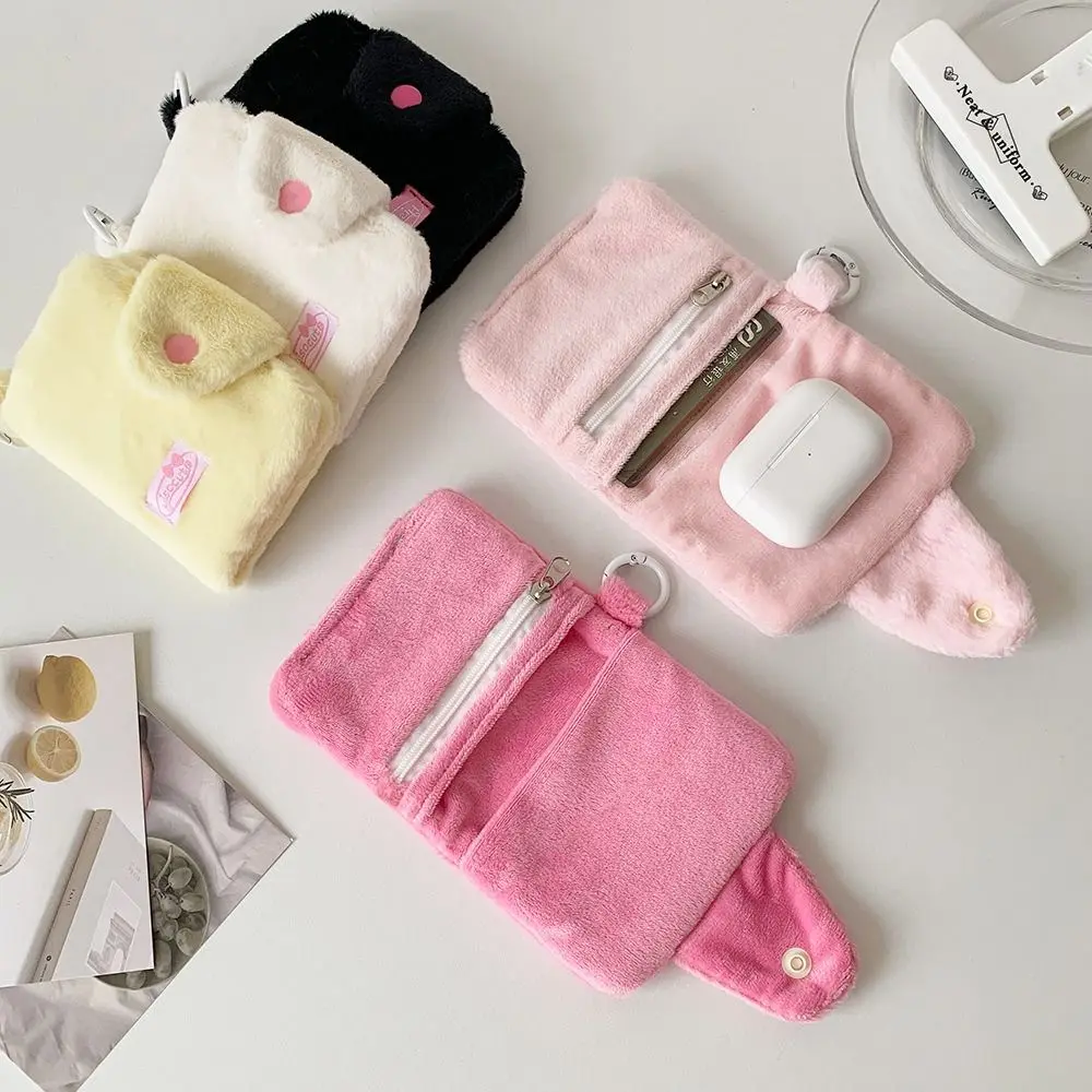 Cute Solid Color Coin Purse Multi-layer Card Holder Double Fold Portable Wallet