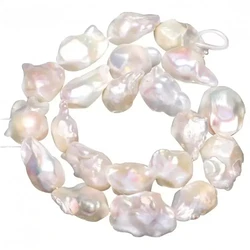 SilverTree 20-30mm Cultured Baroque Freshwater Pearl Beads Natural White Original Large Baroque Keshi Pearls For Jewelry Making