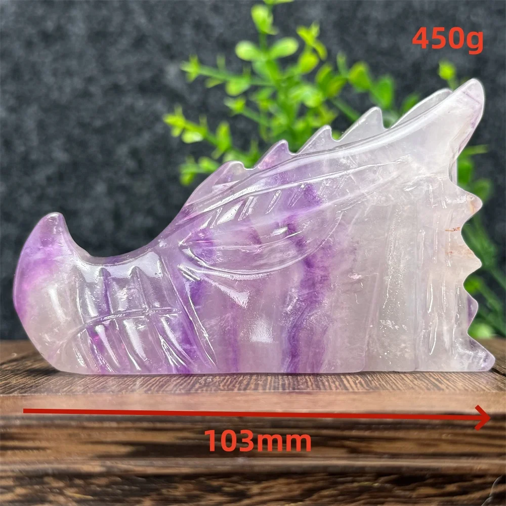 Natural Exquisite Rainbow Fluorite Faucet Hand-Carved Aura Energy Healing Witchcraft Evil Feng Shui Home Decoration Ornaments