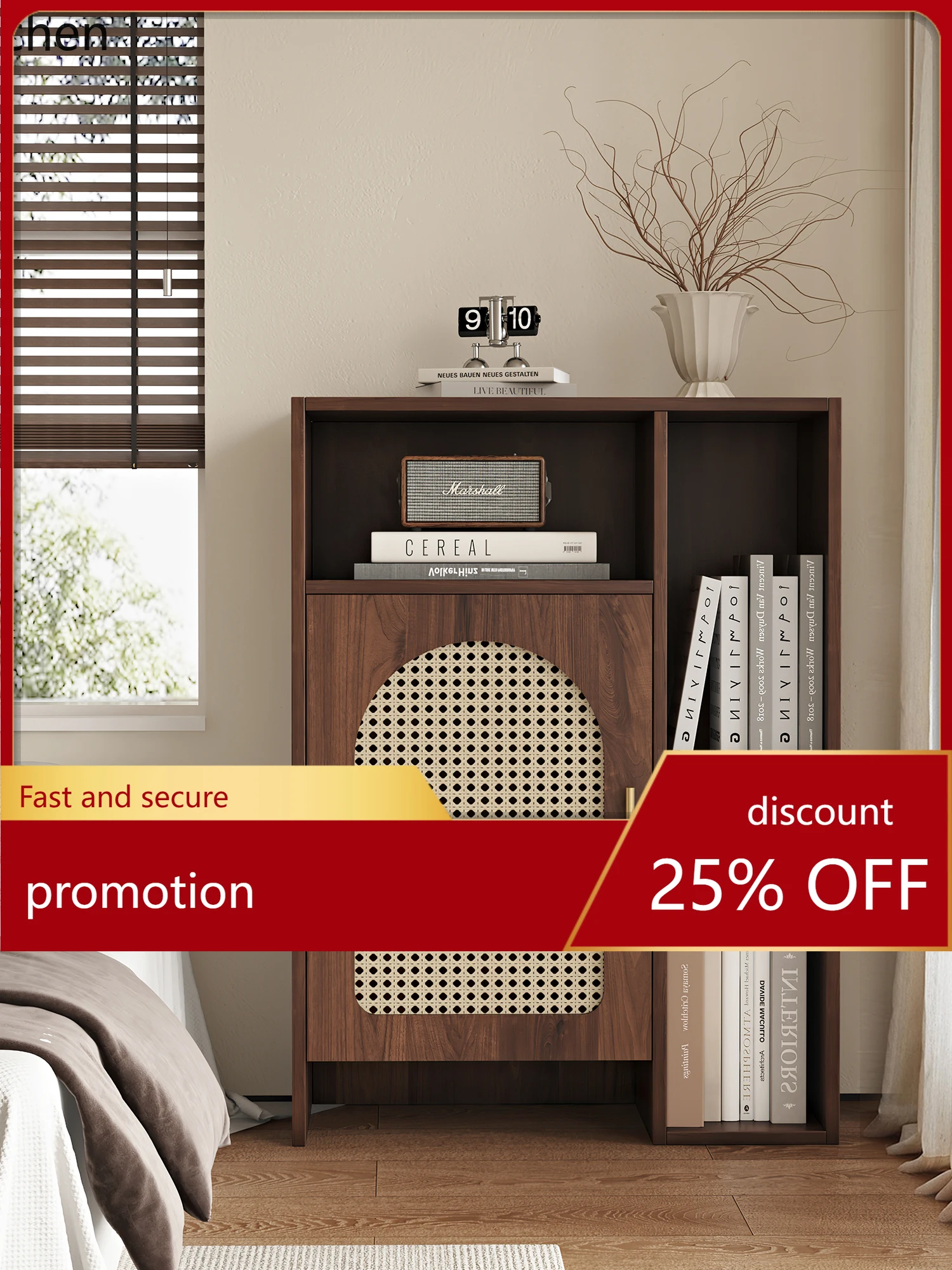 HT sweeping robot storage small apartment base station shelf living room bookcase bookcase housekeeping cabinet narrow