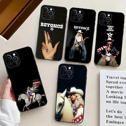 B-Beyonce Cowboy Carter  Phone Case For iPhone 15,14,13,12,11,Plus,Pro Max,XS,X,XR,SE,Mini,8,7 Soft Silicone Cover