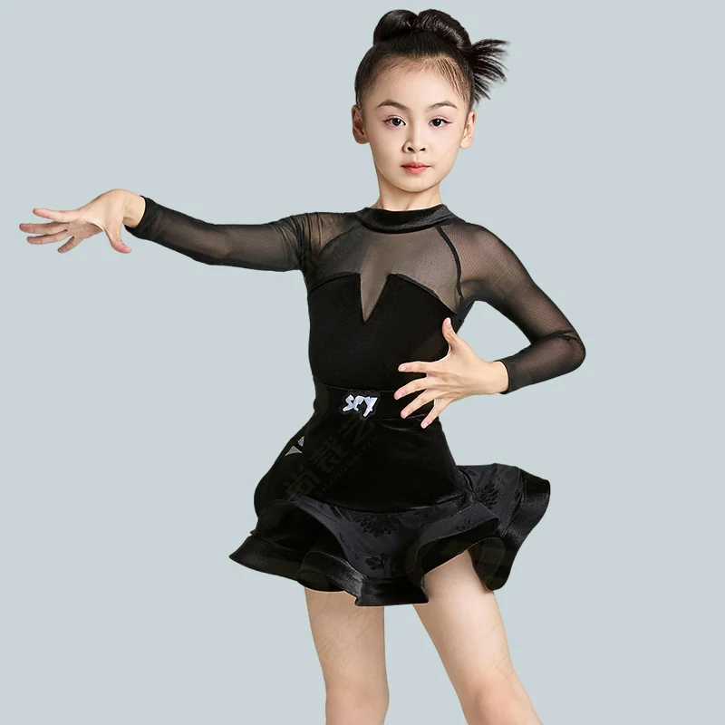 vetements-de-danse-latine-pour-enfants-vetements-de-performance-en-maille-noire-pour-filles-costume-d'entrainement-de-danse-cha-cha-rumba-ensemble-jupe-body-4698