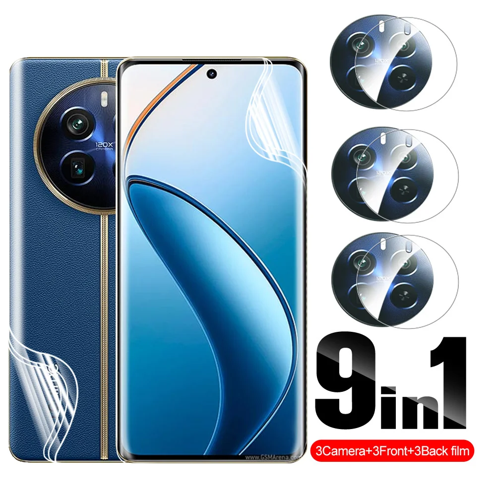 9 в 1, Гидрогелевая пленка для объектива фотоаппарата Realme 12 Pro +