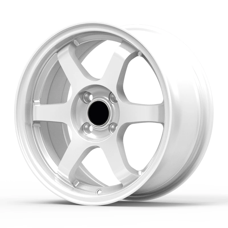 High Quality Flow Forming Alloy Passenger Car Wheel Rim Replacement Hub 15 16 17 Inch 4x100 4x114.3 5x100 5x114.3mm Aftermarket