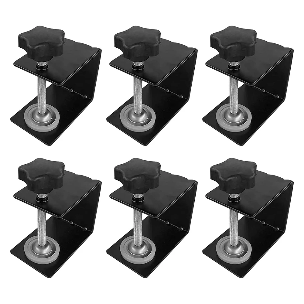 

Universal C Clamp Cabinet Installation Clamps, 6Pcs Furniture Steel Drawer Front Installation Clamps, Drill Hole Guide