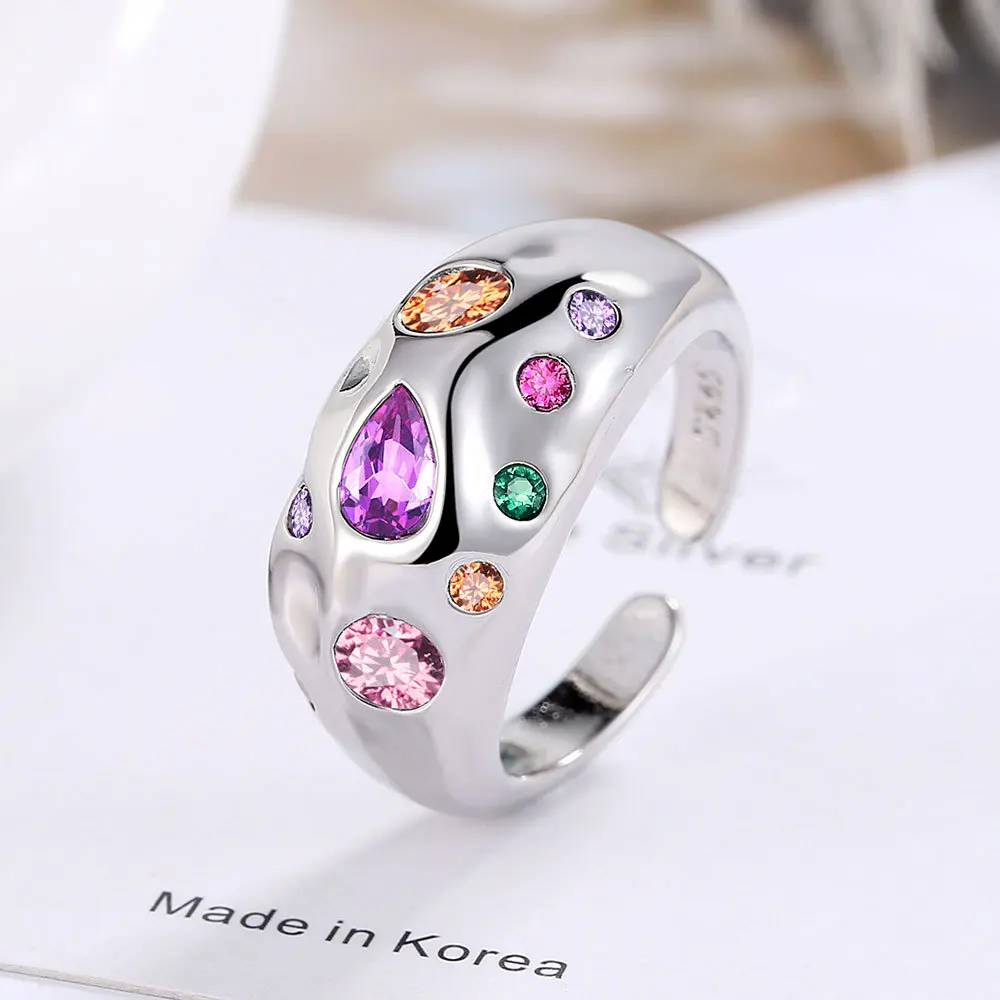 Unisex 925 Sterling Silver Adjustable Simplicity Fashion Ring