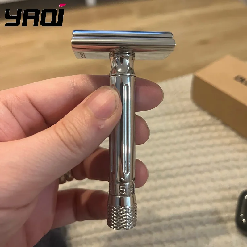

YAQI Avanti Stainless Steel Adjustable （0.55mm to 1.35mm gap）Safety Razor about 111g Lightweight and portable