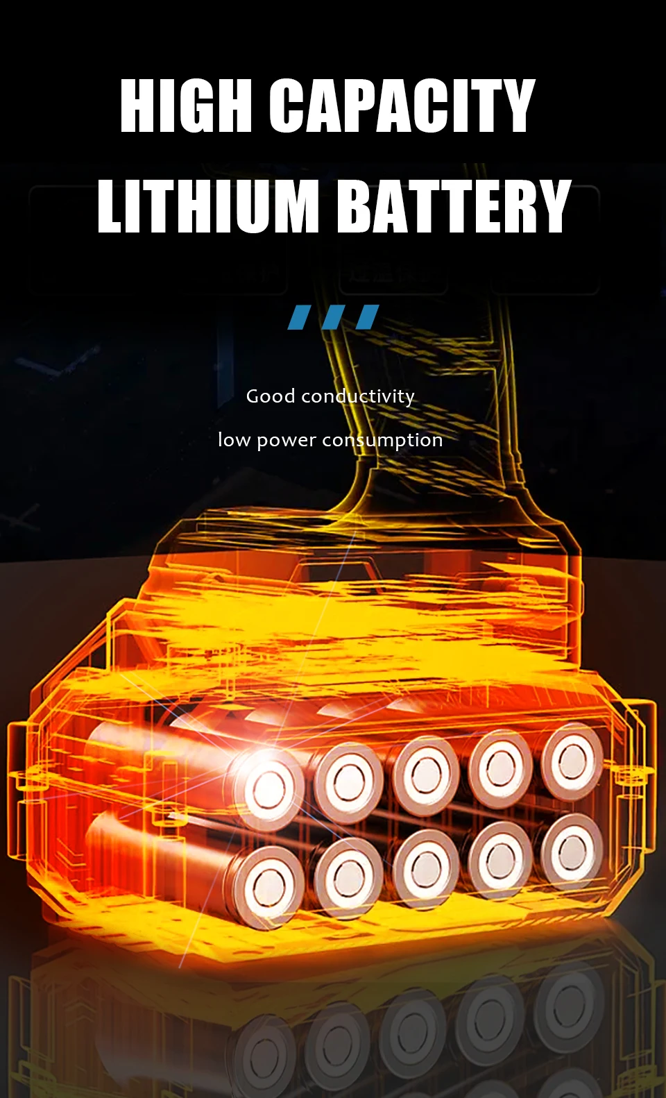 Kamolee 1800 N.M High Torque DTW700 Bürstenloser kabelloser elektrischer Schlagschrauber 1/2 Zoll Lithium-Ionen-Akku für 18-V-Akku von Makita – Detail 5