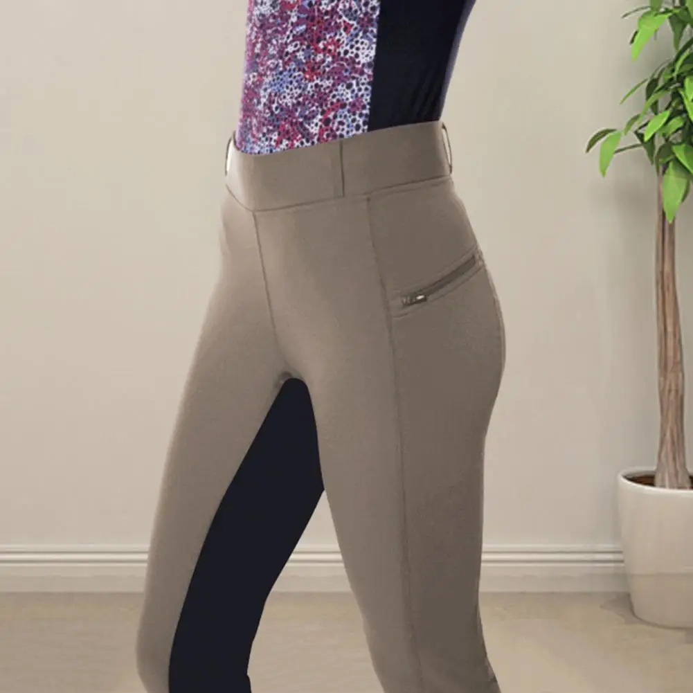 女性用の伸縮性ウエストバンド,伸縮性のあるウエストバンド,柔らかく通気性のある乗馬パンツ
