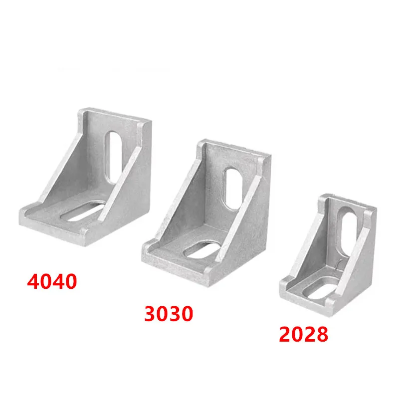 2020 2028 3030 4040 4545 Brackets Corner for 20S/30S/40S/45S/60S/80S Fitting Angle L Connector Aluminum Profile Accessories