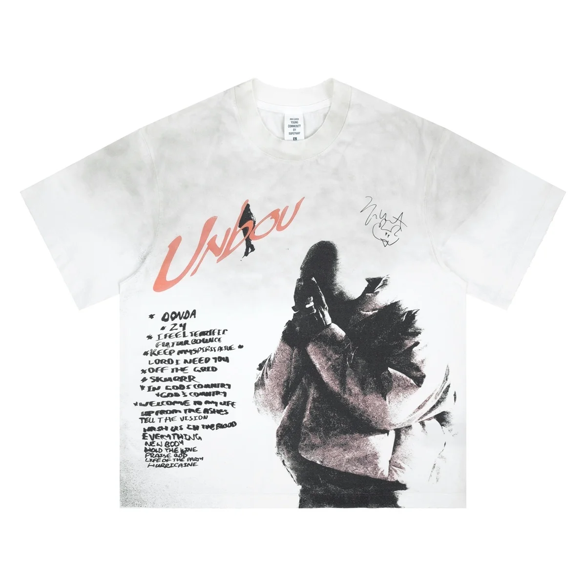 

Tie-dyed Saint Oversize T-shirt Men Women 2026 Summer Style T Shirt Tee