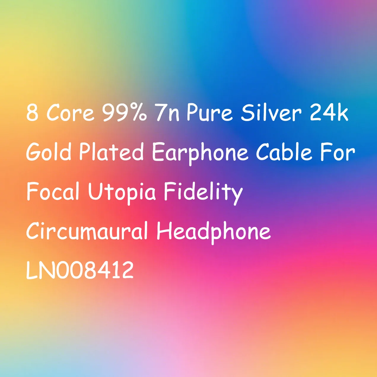 8 Core 99% 7n Puur Zilver 24 k Vergulde Oortelefoon Kabel Voor Focal Utopia Fidelity Circumaural Hoofdtelefoon LN008412