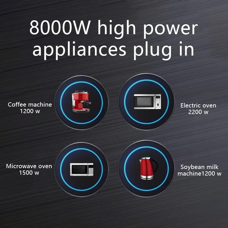 MODERN Track Socket Rail Embedded Movable Sockets High End Home Appliance Power 8000W EU US UK Standard USB C Ports