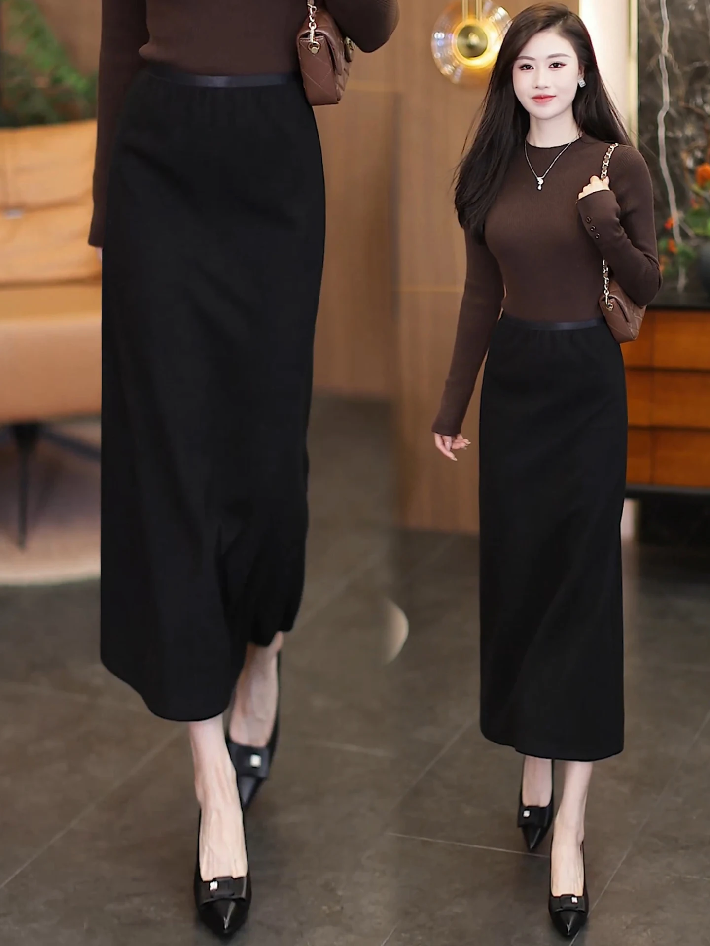 Acetat-Wollrock mit hoher Tail – A-Line Skirt Midi Bewertung und Preis