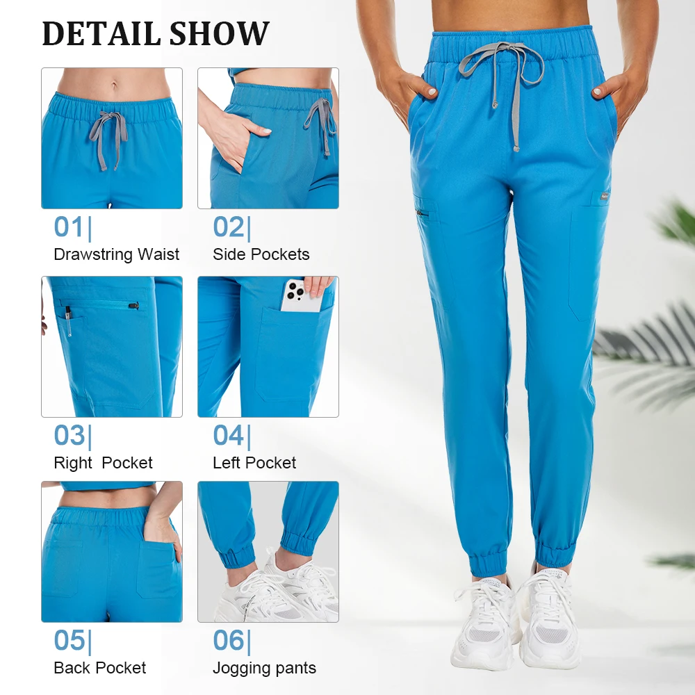 Pantaloni di alta qualità accessori per infermiere pantaloni chirurgici da laboratorio medici infermieri pantaloni da lavoro uniformi Scrub medici donna uomo Scrub Joggers