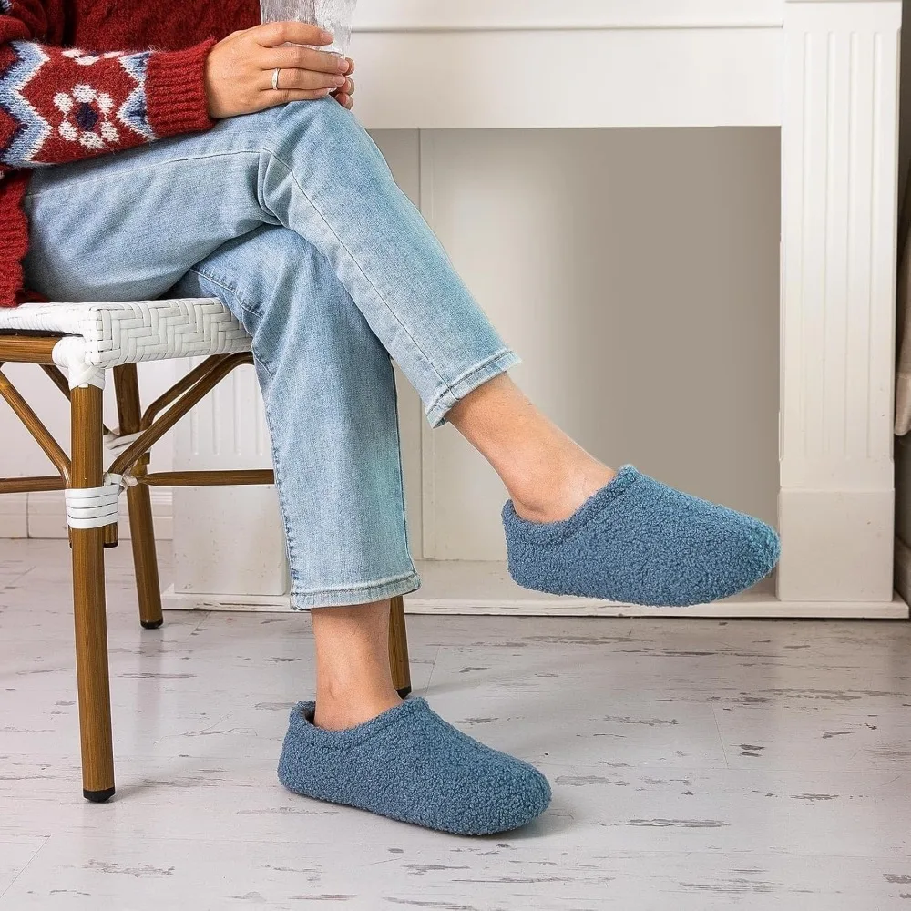 شبشب لوفر نسائي من إسفنج الذاكرة مع بطانة من الصوف القطبي #3