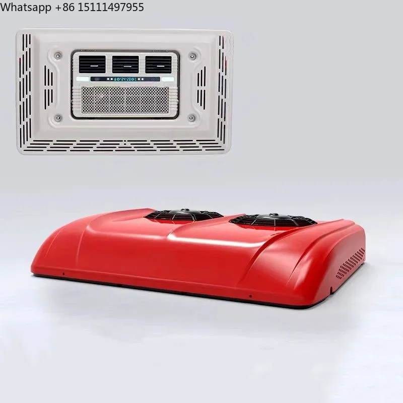 The Latest Ultra-thin Ceiling air Conditioner 12V Dual Fan Rooftoop Car air Conditioner 24V Truck air Conditioner