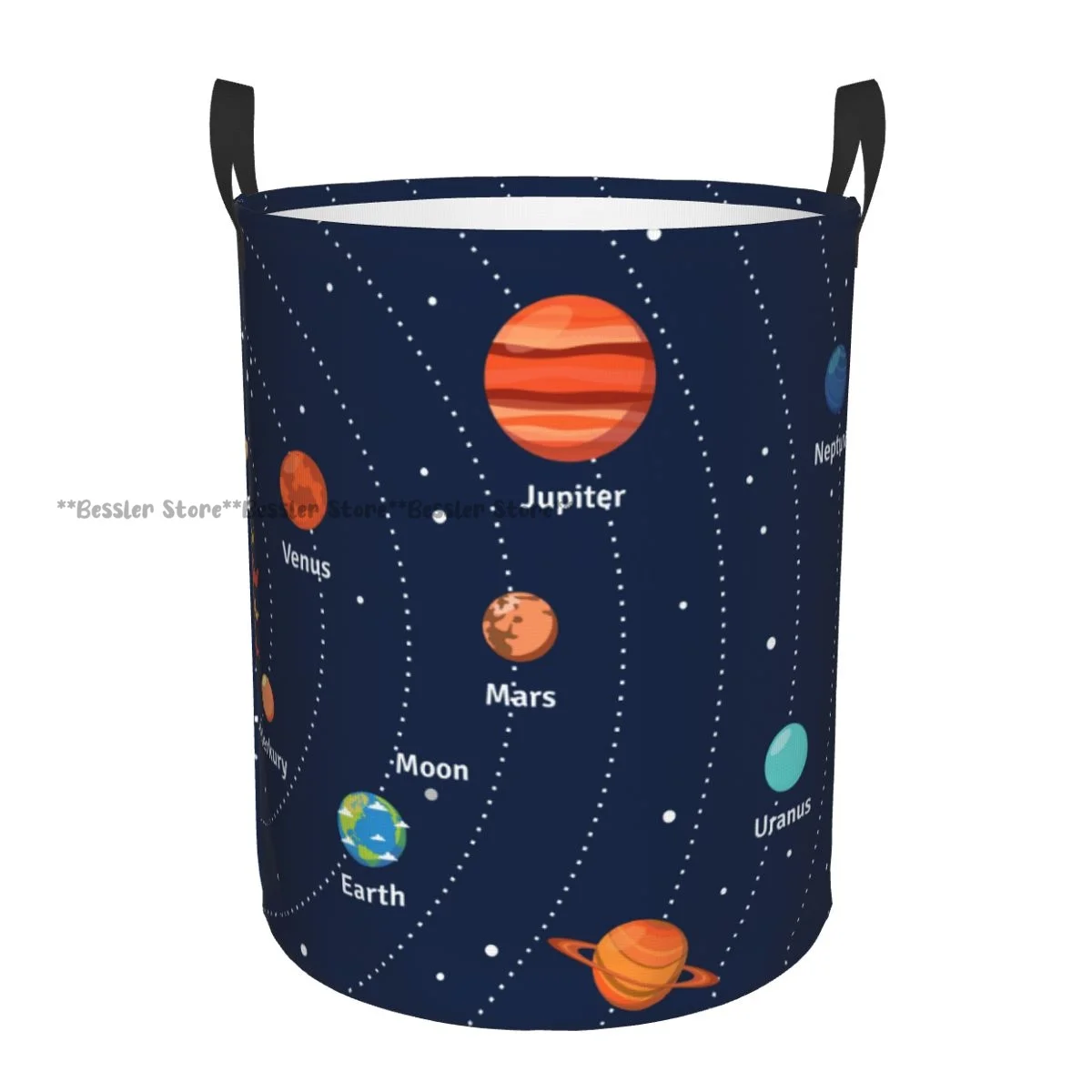 

Educational Solar System Orbits And Planets Laundry Basket Folding Dirty Clothes Toys Storage Bucket Household