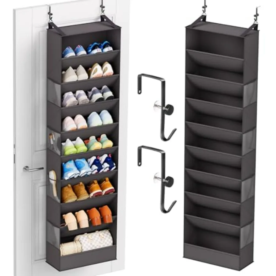 

26 Pairs Over the Door Shoe Organizer, Heavy Duty Oversized Pocket Shoe Rack for Closet, Hanging Shoe Holder Fit All the Family